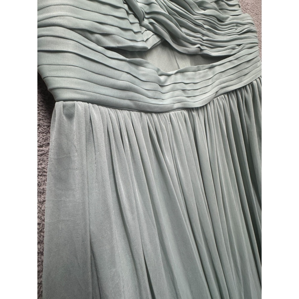 Birdy Grey Sage Green Pleated Bridesmaid Maxi Dress L NWT Romantic Fairy - Picture 4 of 16